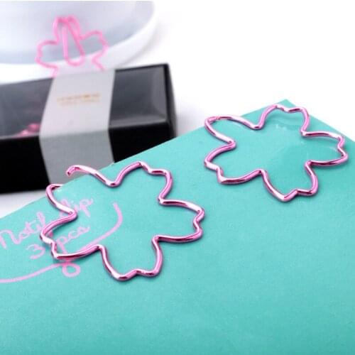 Bookmark purple Pink paperpaper needle metal paper clip chinese style sakura paper clips