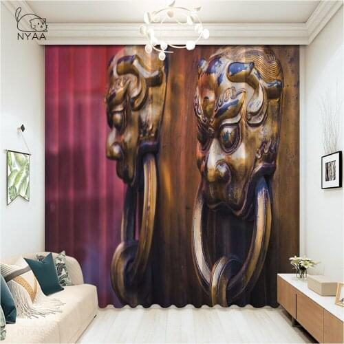 Geometric Door Curtain Japanese Style House Decoration Modern Curtains On Size For Windows Curtain With Hooks Micro Shading