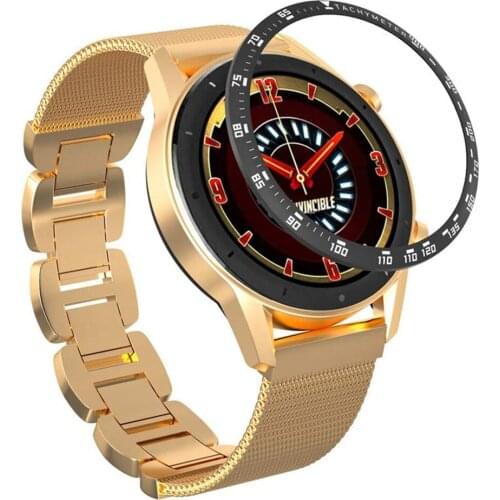 Protective Case for huami amazfit gtr 47mm Bezel Ring Adhesive Cover Loop Smart Watch Protector AntiScratch Metal bumper Styling