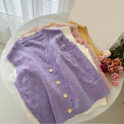 Autumn Korean Women Knitted Sweater Cardigan Sleeveless Female Vest Solid Ladies V-Neck Tops Teenager Girls Waistcoat JW9773