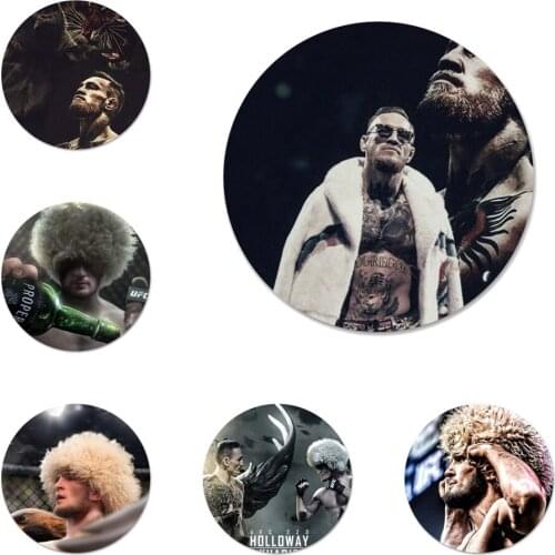 58mm Habib Nurmagomedov Icons Pins Badge Decoration Brooches Metal Badges For Backpack Decoration