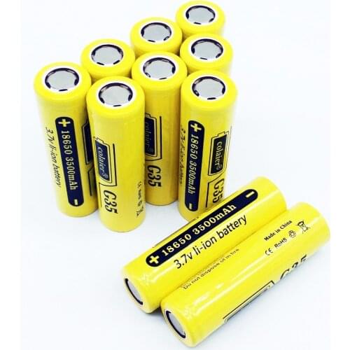 10PCS Colaier 18650 3400mah 3500 mAh G35 3.7V Li-Ion Rechargeable Battery 20A Lithium Battery High Drain For Flashinglight