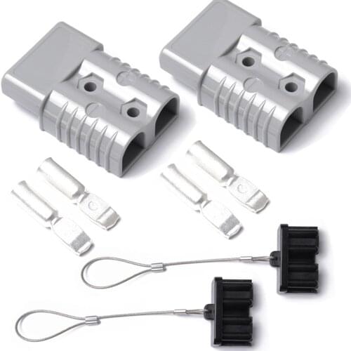 2 PCS Red /Gray/Black 175 AMP CONNECTOR PLUG 175A TRAILER DUAL BATTERY WITH CAP FOR CARAVAN 12v 24v 175A