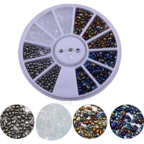 2017 Hot Top AB Chameleon Nail Stones Small Irregular Crystal Gems Beads 1 Box 14g 3D Rhinestone Manicure Nail Art Decoration