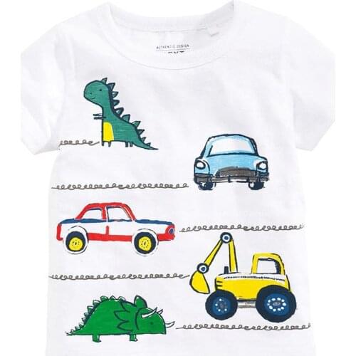 2020 Summer Boys T Shirts 100% Cotton Short Sleeves Top Tees Cartoon Printing Shirts Kids Baby Boys Girls Clothing