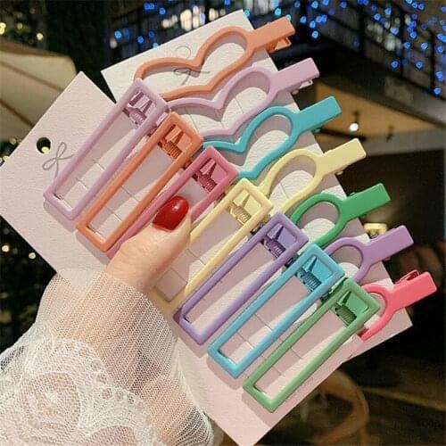 7 pcs/set Sweet Girls Fashion Korean Style Hair Clips Hairpins Matting Heart Girls Colorful Hair Accessories Headwear Ornament