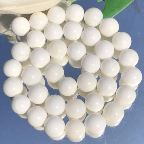 AAA Natural White Tridacna Stone Bead Round Loose Spacer Beads For Jewelry Making 4/6/8/10/12MM Diy Necklace Bracelet 15"Strand