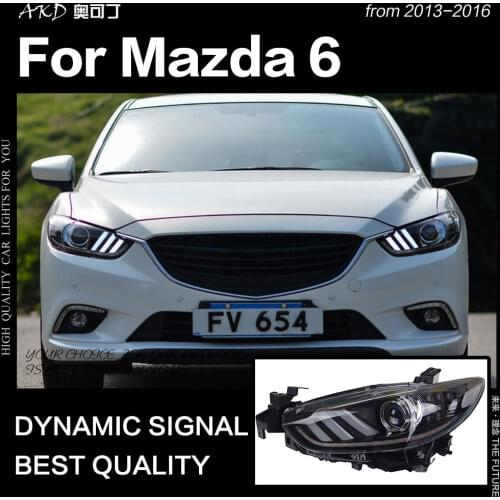 AKD Car Styling for Mazda 6 Atenza LED Headlight 2013-2017 Mustang Design LED DRL Hid Head Lamp Angel Eye Bi Xenon Accessories
