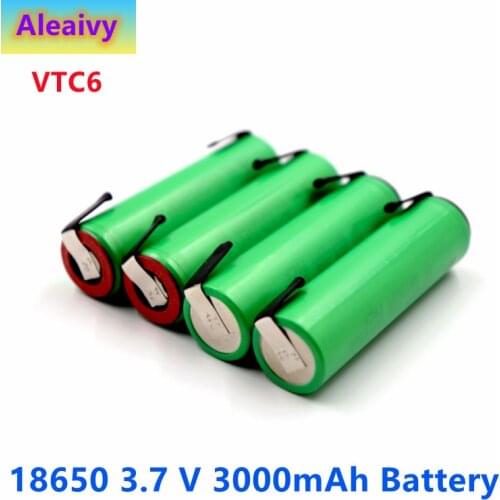 18650 battery 3.7 V 3000mAh Li ion rechargeable battery for SONY us18650 vtc6 battery + DIY Nickel lithium battery 18650 batter