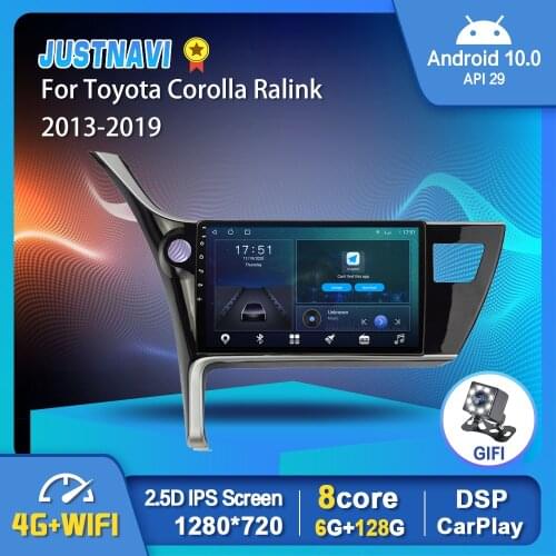 6G 128G Car Radio For Toyota Corolla Middle East/Taiwan Area 2017 Multimedia Video Player Android 10 OBD DSP Auto Carplay No DVD