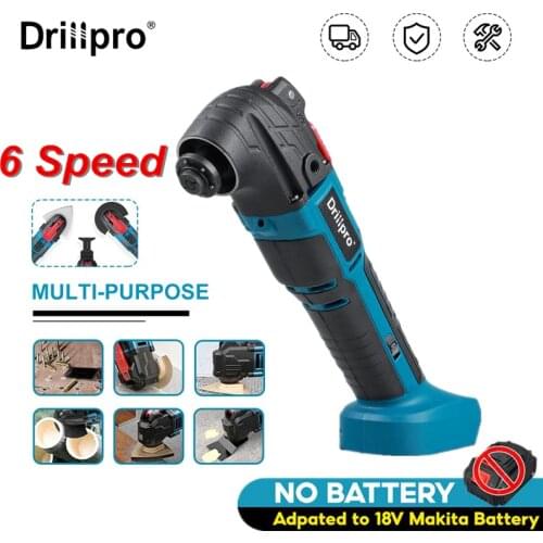 Brushless Oscillating Multi Tool Cordless 6 Variable Speed Renovator Electric Home DIY Trimmer Power Tool For Makita 18V Battery