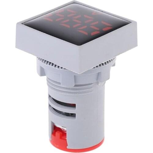 1 PC AD16 Digital Voltmeter Volt Indicator Light 22mm Square AC 20-500V Voltage Panel Meter LED Lamp