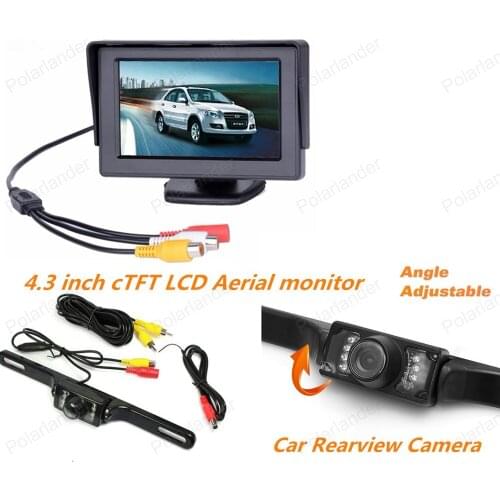 Rearview display FPV HD 4.3 inch tft lcd Aerial Monitor Waterproof screen for Car reversing backup + reverse parking camera