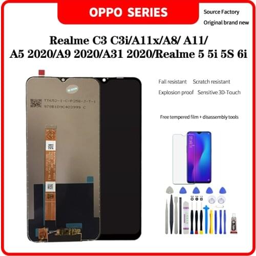For oppo Realme C3 C3i A11x A8 A11 Touch Screen Digitizer Assembly For oppo A5 2020 A31 2020 Realme 5 5i 5S 6i lcd no frame