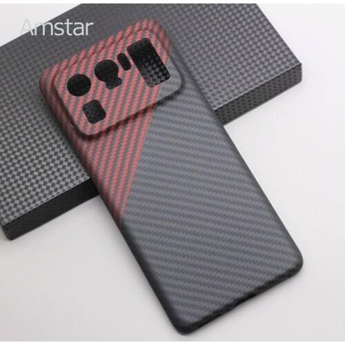 Amstar Dual Color Real Carbon Fiber Protective Case for Xiaomi 11 Ultra Ultra-thin Aramid Fiber Phone Cover for Xiaomi 11 Pro