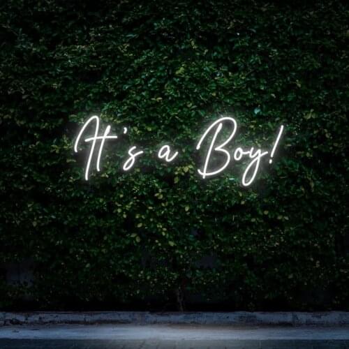 Custom led its a boy Happy Birthday flexible Neon Light Sign Decoration Home Bar Wall Bedroom Party Decorative Cool Neons Lamp