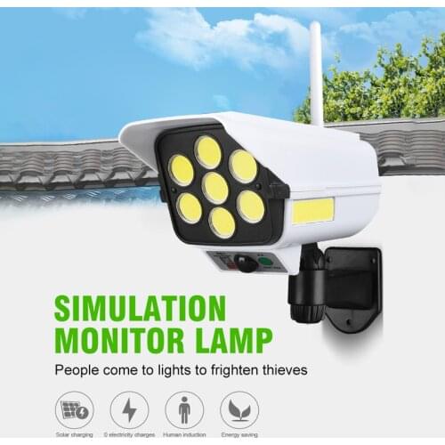 Hot Solar Led Light Outdoor Motion Sensor Solar Light Street Spotlight Security Simulation Fake Dummy Camera Solar Lamp Garden