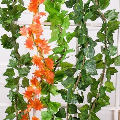 240cm Artificial Ivy Vine Creeper Green Leaves High Quality Fake Plants Flower DIY Hanging Garland For Home Wedding Decora