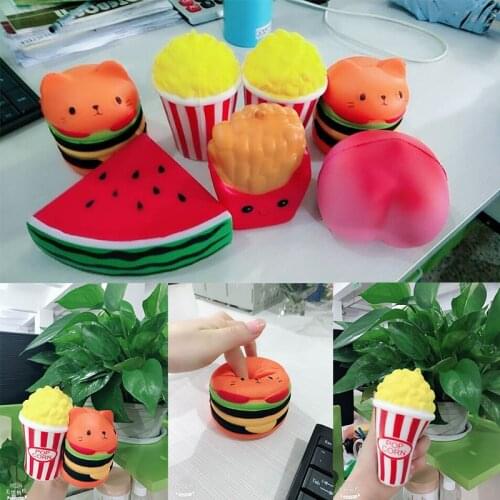 Creative Kawaii Popcorn Cup Slow Rising Holder Soft Squeeze Toy Stress Relief Xmas Gift Toy For Children