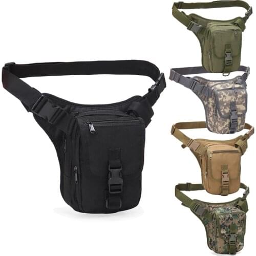 Outdoor Climbing Camo Tactical Leg Bag Waist Bag,Waterproof Camping Hiking Cycling Pockets,Unisex Millitary Fishing Waist Bag