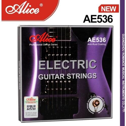 Alice AE536 Electric Guitar String Set, Plated High-Carbon Steel Plain String, Iron Alloy Winding, Anti-Rust Coating