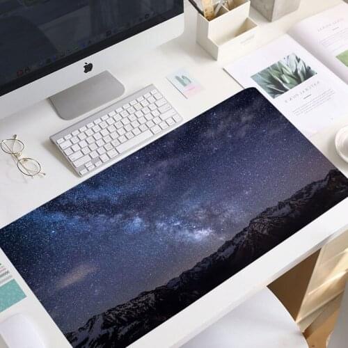 Night Sky Mouse-pad with Sewn Edges Thermal Transfer Printed Mice Mat Laptop Notebook Keyboard mouse pad non-skid Gaming carpet
