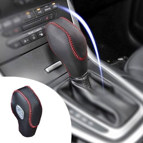 Muchkey Leather Gear Stick Covers For Ford Focus 2015 New Mondeo 2.0 2013-2015 Edge 2015-2016 2017 Non-slip Automatic Shifter