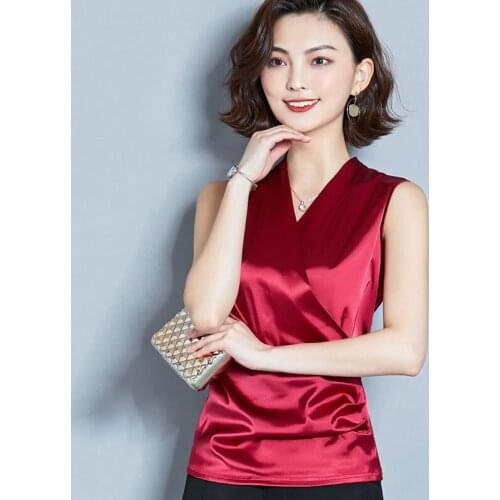 Summer Women Blouses 2019 New Casual Ladies Tops Feminine Chiffon Blouse Slim V-neck Blusa Feminina Tops Shirts Solid 6 Color