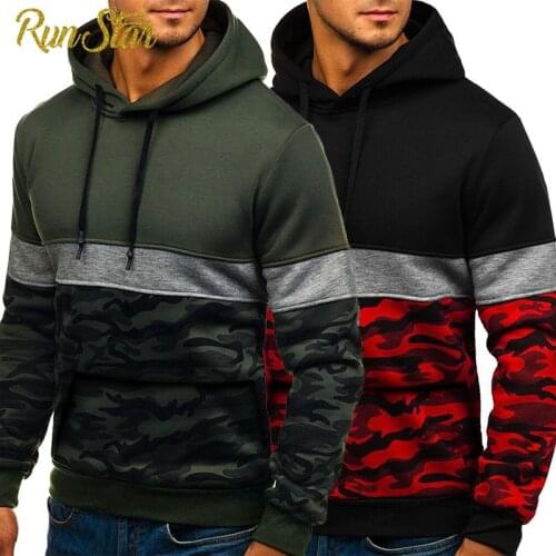 2021 Hoodie Mens Sweatshirt Print Patchwork High Quality Fall Winter Sweatshirt Mens Hip Hop Hooded Streetwear Hoodie Male