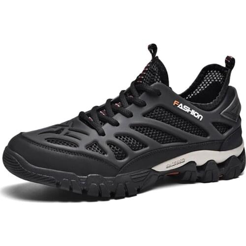 Mens Outdoor Sandals High Quality Rubber Sole Water Shoes Summer Fishers Sneakers Quick-drying Drainage Size 38-46 Breathablel