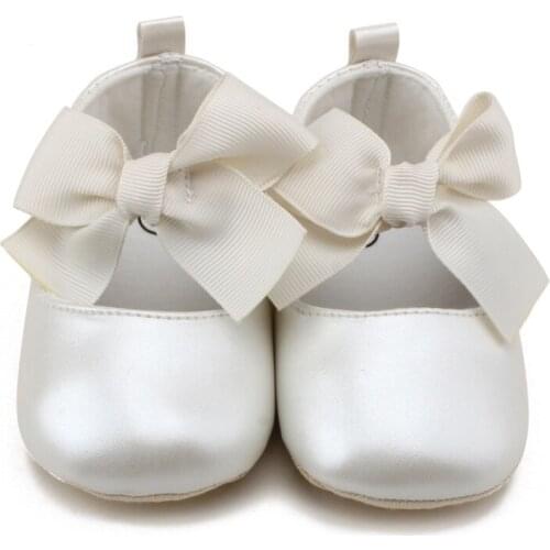 Baby Girl Shoes First Walker Big Bow Toddler Baby Girl Soft PU Shoes Bow Bandage Infant Princess Infant Sneakers Prewalker 0-18M