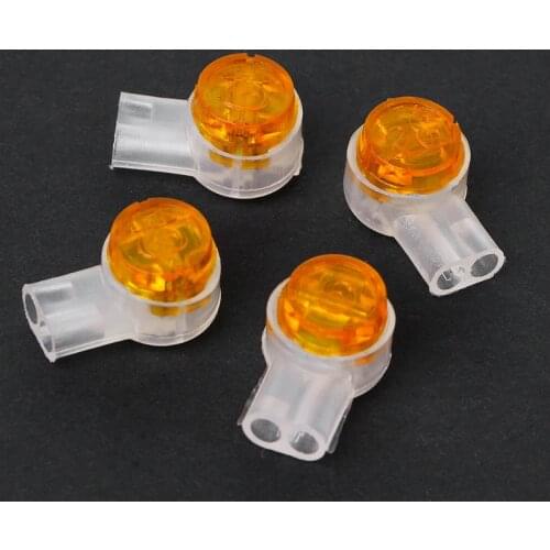 OOTDTY New 100Pcs UY2 K2 Connector Grease Filling Butt Wire Line Terminal For Telephone Network Line Connection High Quality