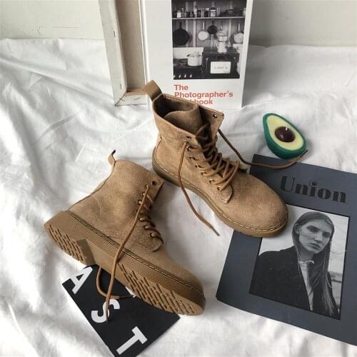 Autumn and Winter Women Boots Wind Fashion Vintage Female Motorcycles Boots Ins Shoes Women Winter Boots