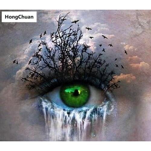 Scenery eyes full square round 5d diy diamond painting diamond mosaic crafts diamond embroidery rhinestone decoration gift