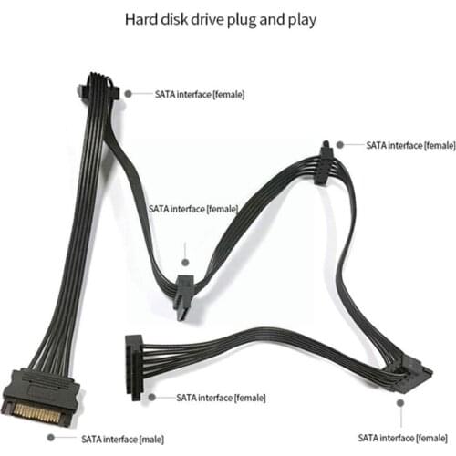 SATA Serial Power Supply 1 Drag 5 One Point Five SATA Type Server Mm DIY Short Cord Length Power For Chia Cord PC 76 N4G2