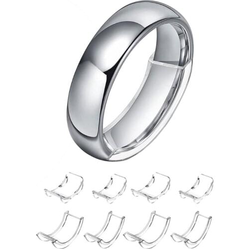 8 Sizes Silicone Invisible Clear Ring Size Adjuster Resizer Loose Rings Reducer Ring Sizer Fit Any Rings Jewelry Tools