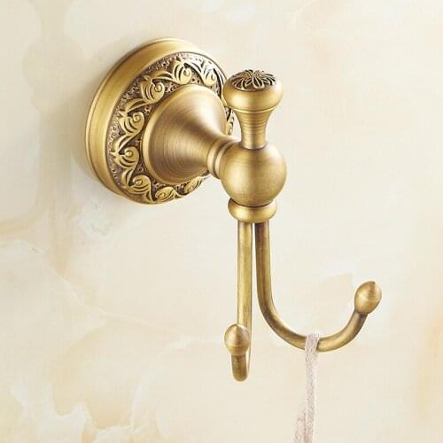 Vintage Hook Antique Brass Wall Clothes Rack Cloth Hook Wall Hook Robe Hook For Bathroom Accessory KD930