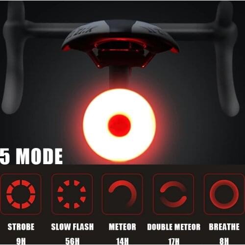 WasaFire Bicycle Tail Light USB Rechargeable MTB Helmet Pack Bag Flash Rear Lights Mini Bike Taillight 5 Models Cycling Lamps