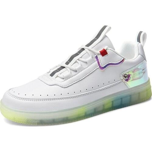 NEWDISCVR Transparent Sole Womens Platform Sneakers Spring Fashion Mesh Breathable Shoes Male Trainers Footwear Plus Sizes