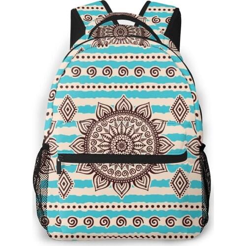 OLN Backpack Women Shoulder Bag For Teenage Girls Ethic Tribal Pattern Bagpack Female Ladies School Backpack