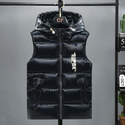 5XL Men Vest Solid Casual Autumn Hooded Sleeveless Jackets Fashion Male Waistcoat Winter Vest Plus Size Work Clothes Men