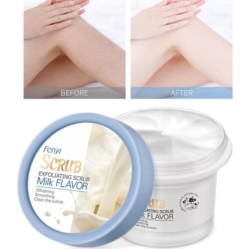 100g Milk Body Scrub Hydrating Exfoliating Lotion Remove Acne Smooth Whitening Skin Rejuvenation Body Care Remove Dead Skin