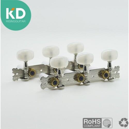 2 PC per set High Quality Classical Guitar Tuning Pegs Tuning Keys Machine Heads Oval Button Pearl clear