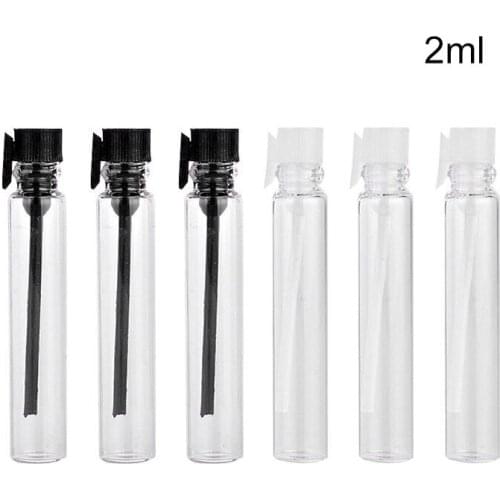 200 x 2ml Mini Perfume Sample Vial Glass Tester Glass Bottle with PE Stopper 2cc Small Glass Perfume Cute Transparent Bottle
