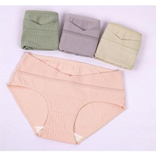1PCS/Lot) NEW Pregnant Women Underwear Cotton Panties Low-waist Briefs U-shaped Maternity Panties Pregnant Briefs M-XXXL