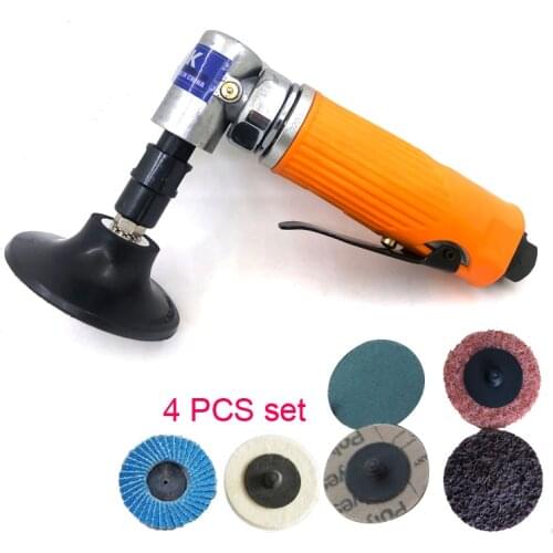 90 Degrees Bending Pneumatic Die Grinder 2inch Grinding Roloc Plate Pad AO Disc MBSP 1/4'' shank Air combidisc Polishing Rotary