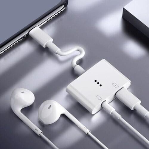 HOJIWI Mobile phone adapter suitable for iphone headphone adapter Apple conversion cable audio K song live headset adapter FB01