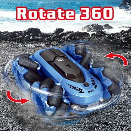 RC Car Remote Control Car RC Drift Sidetrack Stunt Automobile 2in1 Desert Wheel Four-Wheel Drive High&Low Speed Drift Vehicle