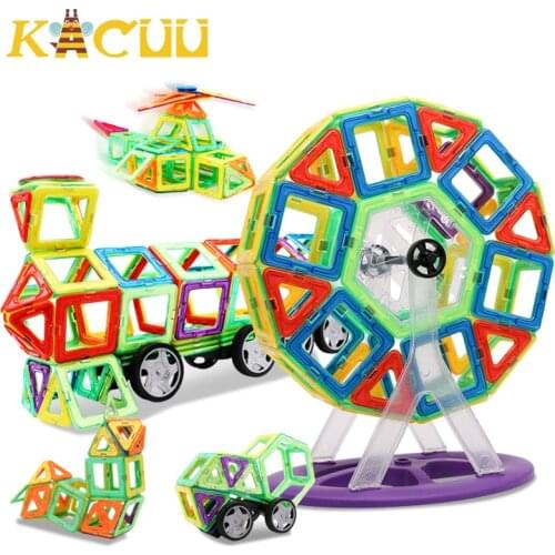 Big Size Magnetic Designer Blocks Triangle Square Brick Enlighten Bricks Magnetic Constructor Building Blocks Toys Kid Gift
