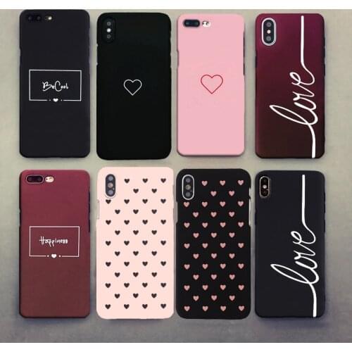 For Coque iphone X 6 7 8 6s 5 5s se Case For Fundas iphone XR XS 11 Pro Max 6 s 6s 8 7 Plus SE 2020 Case Cover Heart Love Case